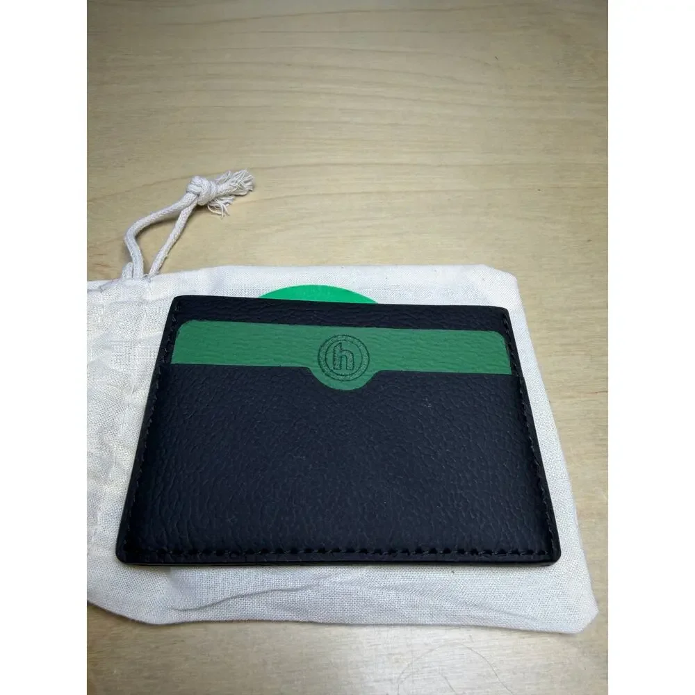 Hidden NY Card Holder Black Green Leather OS Brand New